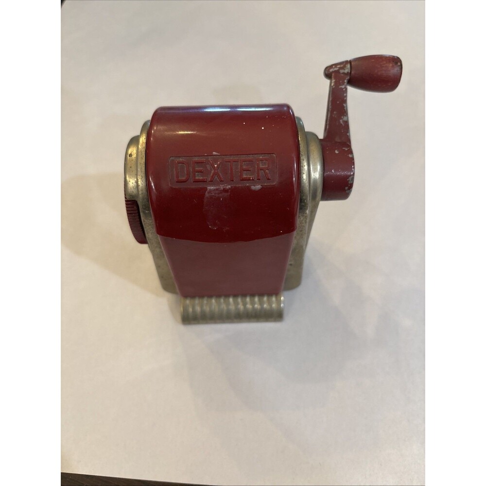 Antique Dexter RED Pencil Sharpener Automatic Pencil Sharpening Co Vintage WORKS - Picture 4 of 16